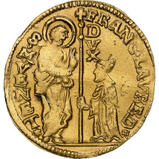 República de Veneza, Francesco Loredan, Zecchino, 1752-1762, Venice, Dourado