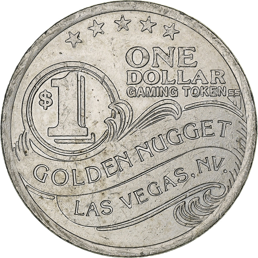 United States, Golden Nugget, Casino Token, EF(40-45), Copper-nickel