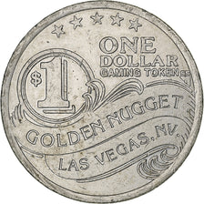 United States, Golden Nugget, Casino Token, EF(40-45), Copper-nickel