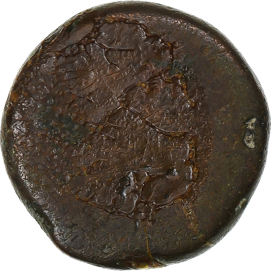 India francese, Louis XV, Doudou, n.d. (1715-1774), Pondicherry, Bronzo, B+