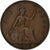 Grande-Bretagne, George VI, Penny, 1945, Londres, Bronze, TB+