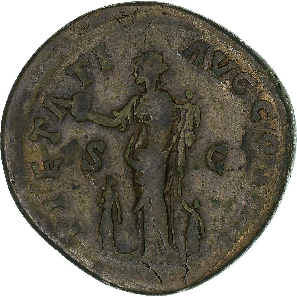 Antoninus Pius, Sesterz, 159-160, Rome, Bronze, S+