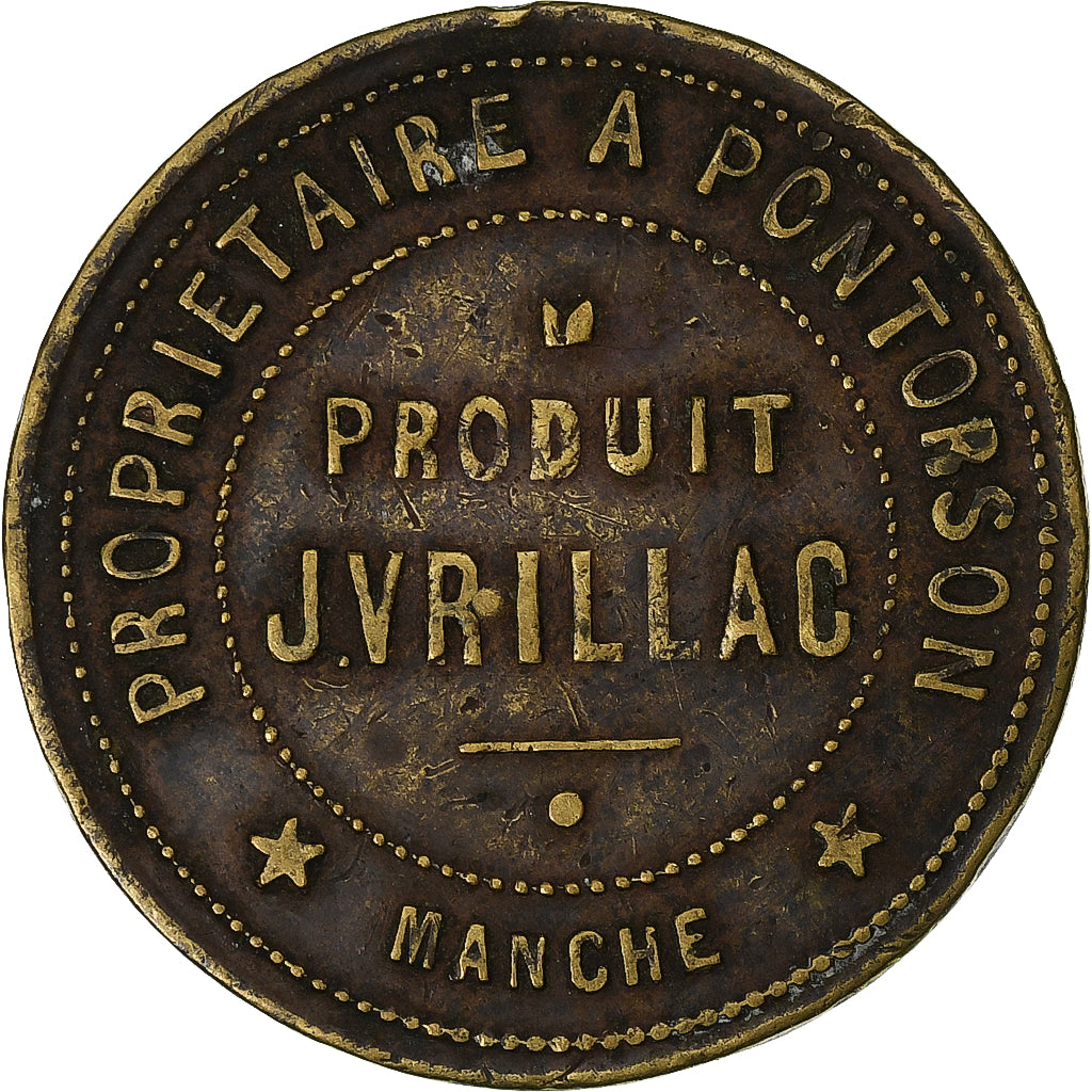 France, Token, Publicité, Produit Jurillac, Pontorson, n.d., Brass, EF(40-45)