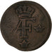 Suecia, Adolf Frederick, Ore, 1758, Bronce, BC+, KM:460