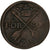 Suecia, Adolf Frederick, Ore, 1758, Bronce, BC+, KM:460