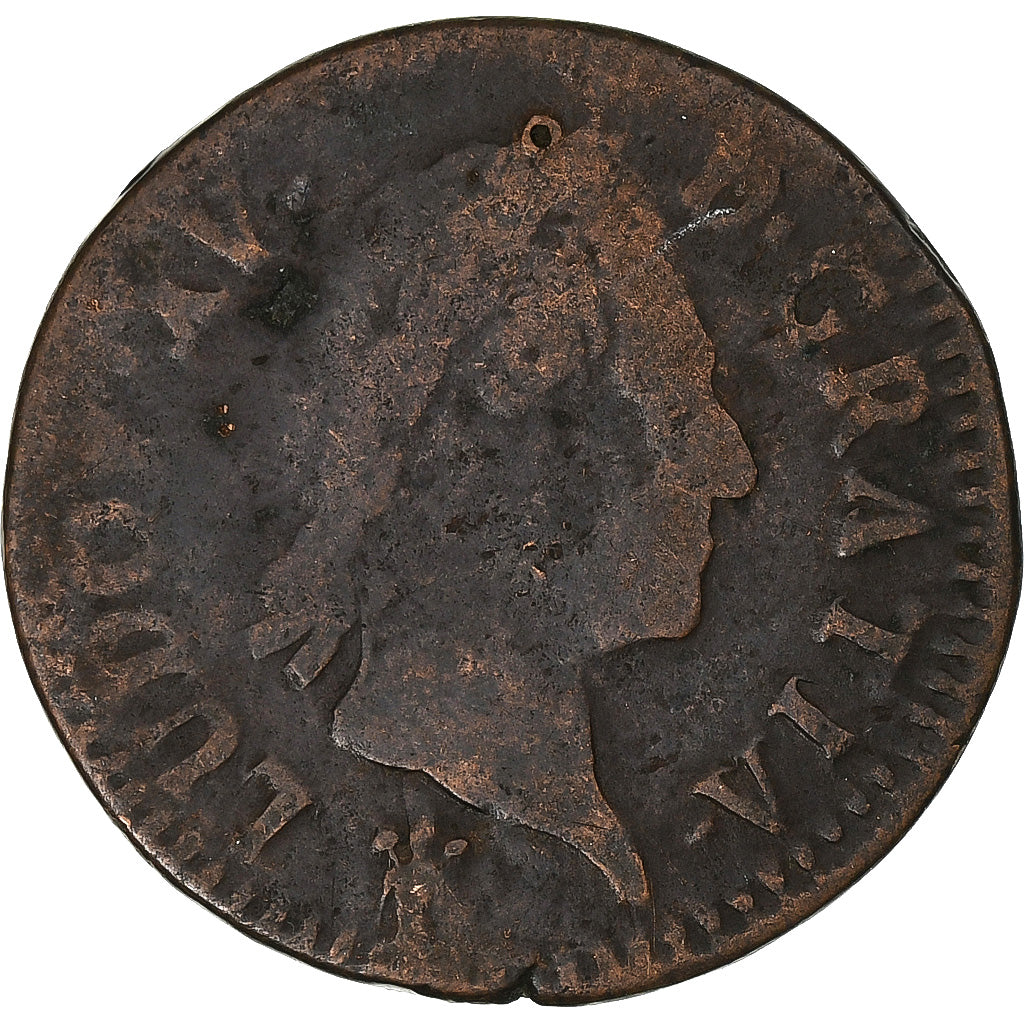 Frankrijk, Louis XV, 1/2 Sol à la vieille tête, 1770, Reims, Koper, ZG+