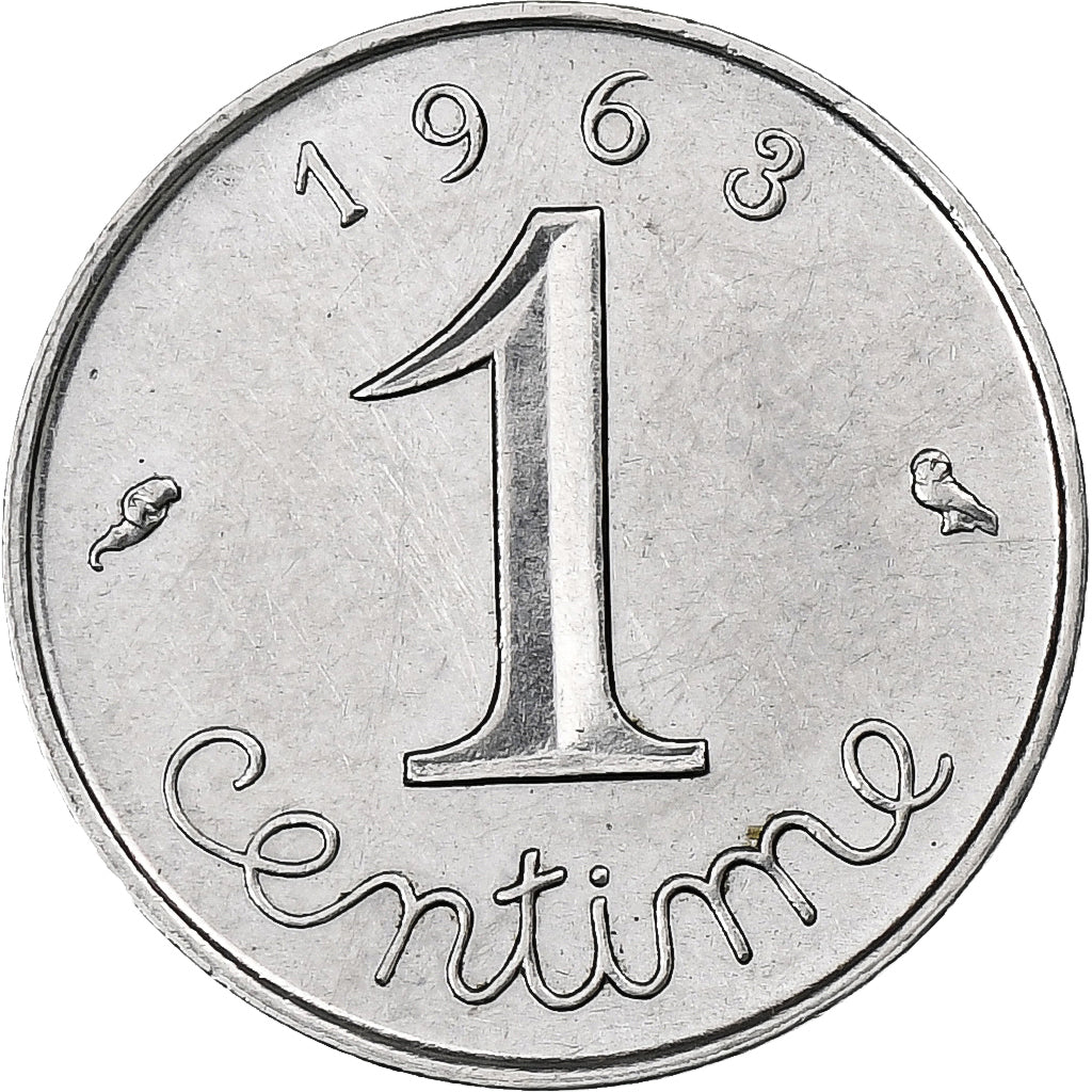Francia, 1 Centime, Épi, 1963, Paris, Acciaio inossidabile, SPL, Gadoury:91