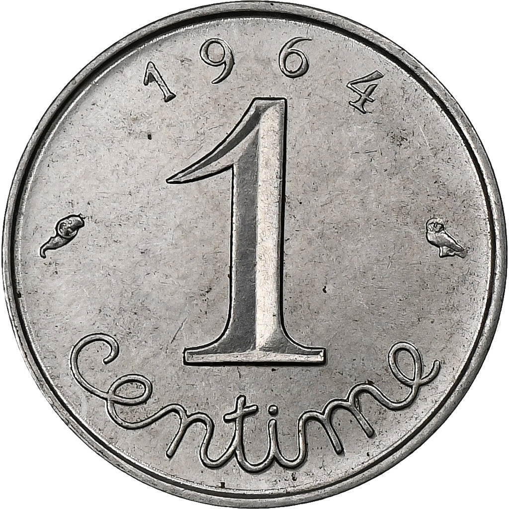 Francia, 1 Centime, Épi, 1964, Paris, Acciaio inossidabile, SPL, Gadoury:91