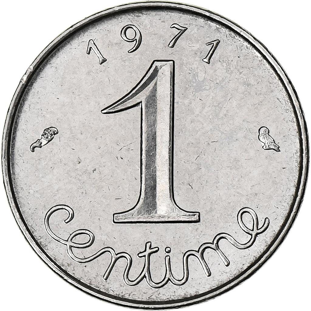 Frankreich, 1 Centime, Épi, 1971, Paris, Stainless Steel, VZ+, Gadoury:91
