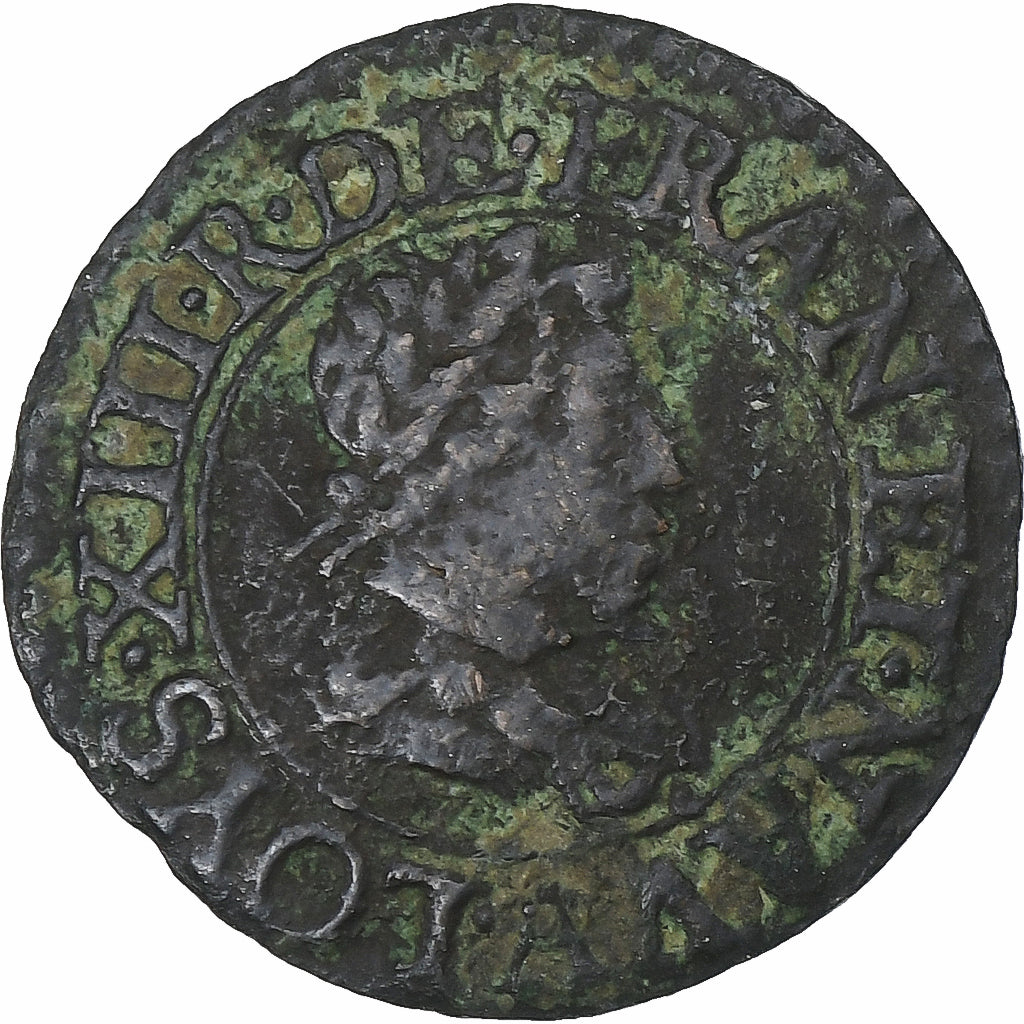 France, Louis XIII, Denier Tournois, 1622, Paris, Copper, VF(30-35), CGKL:402