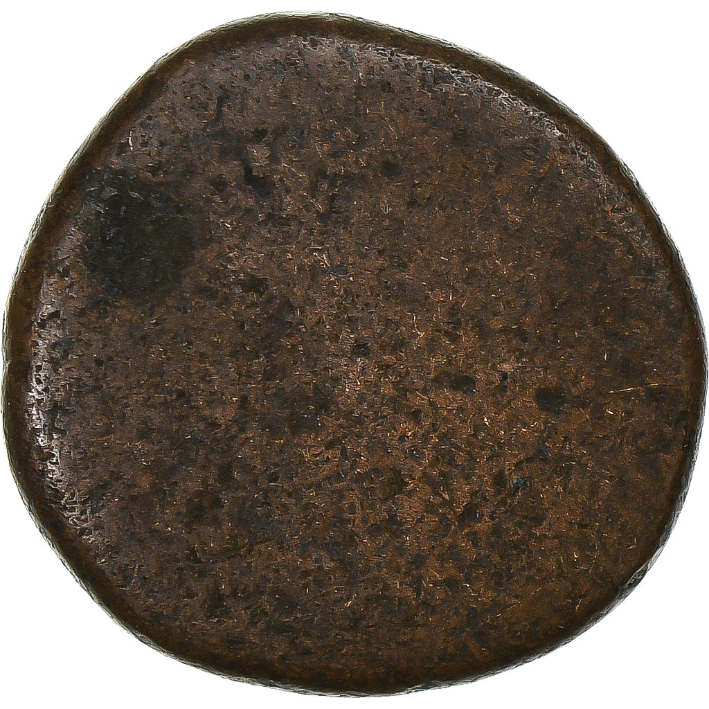 India francese, Louis XV, Doudou, n.d. (1715-1774), Pondicherry, Bronzo, B+