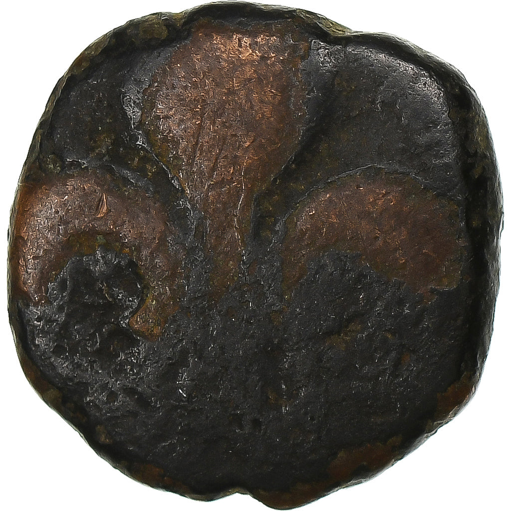 India francese, Louis XV, Doudou, n.d. (1715-1774), Pondicherry, Bronzo, B+