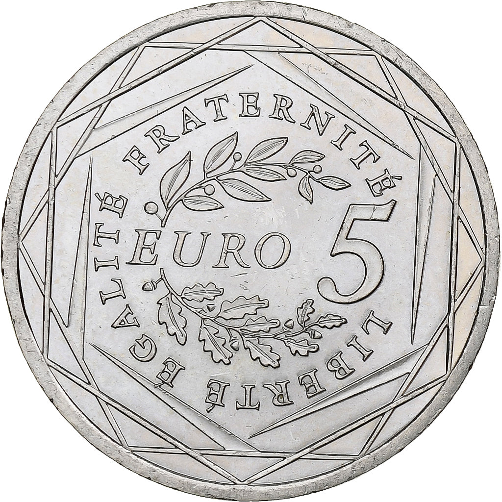 France, 5 Euro, Semeuse, 2008, MDP, Silver, MS(63)