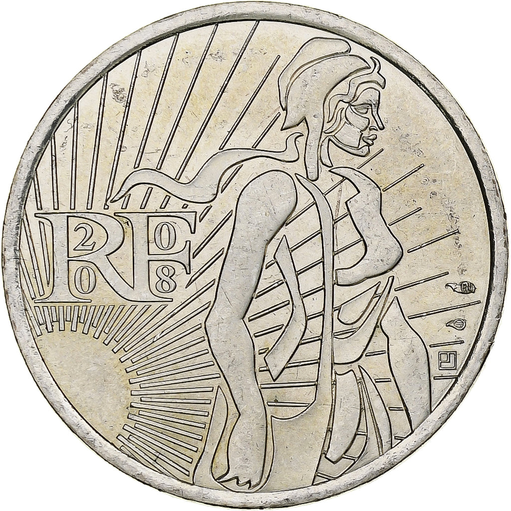 Frankrijk, 5 Euro, Semeuse, 2008, MDP, Zilver, UNC-