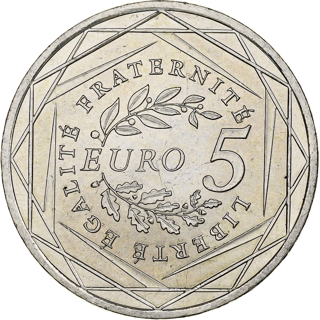 Frankrijk, 5 Euro, Semeuse, 2008, MDP, Zilver, UNC-