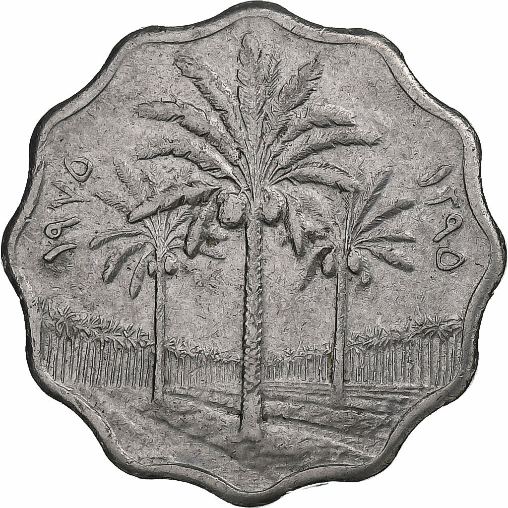 Iraq, 5 Fils, 1970/AH1390, Stainless Steel, VF(30-35), KM:125a