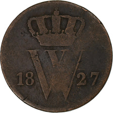Holandia, William I, Cent, 1827, Miedź, F(12-15), KM:47