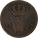 Nederland, William I, Cent, 1827, Koper, ZG+, KM:47