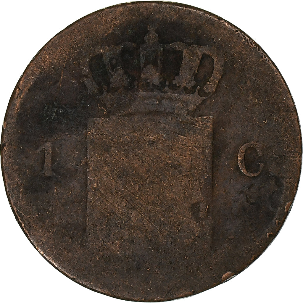Netherlands, William I, Cent, 1827, Copper, F(12-15), KM:47