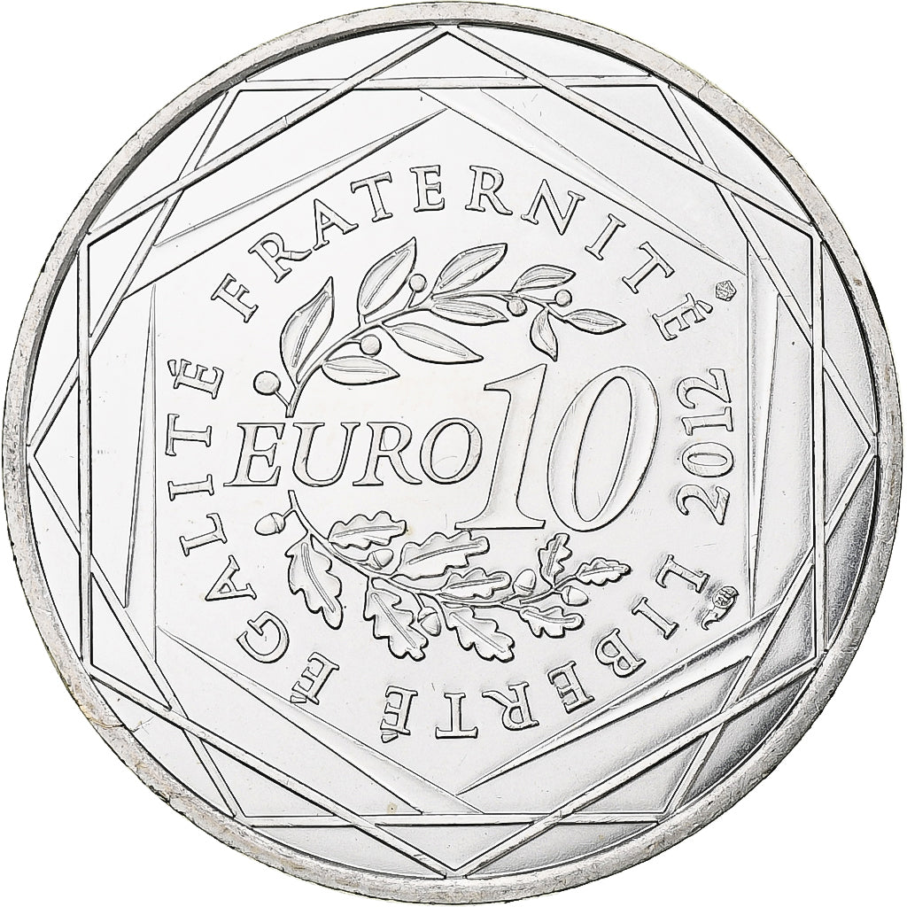 France, 10 Euro, Corse, 2012, MDP, Silver, MS(63)