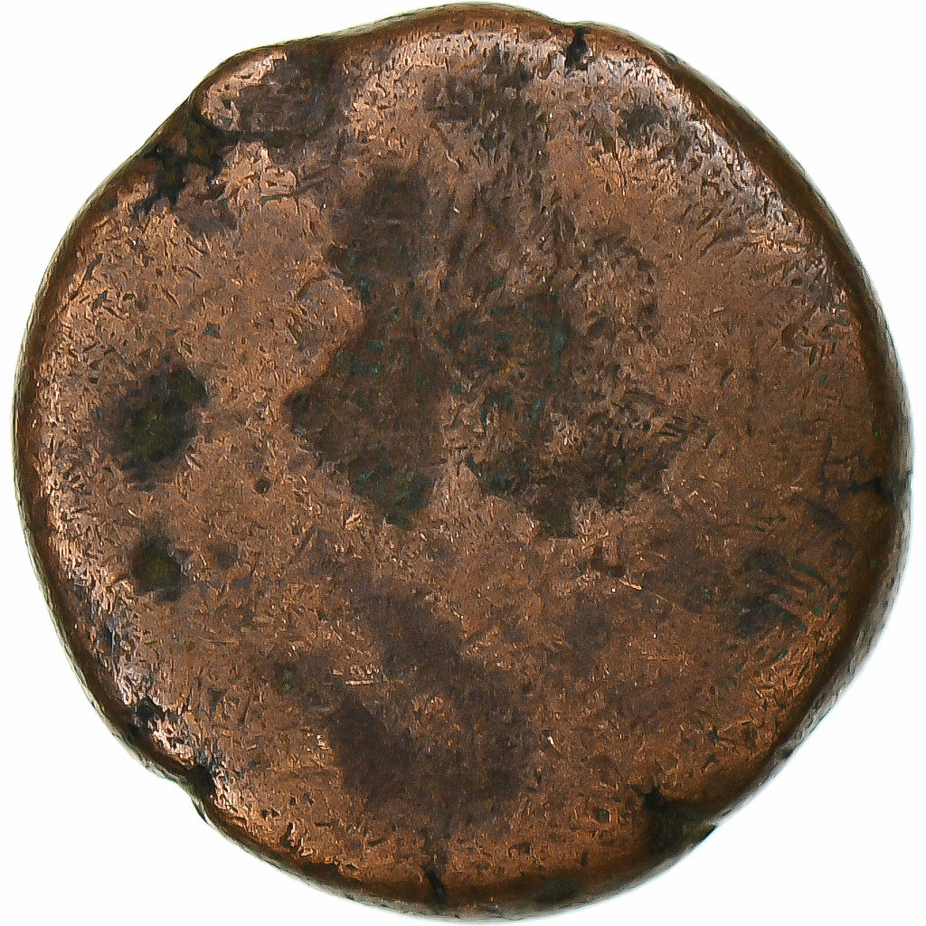 India francese, Louis XV, Doudou, n.d. (1715-1774), Pondicherry, Bronzo, B+