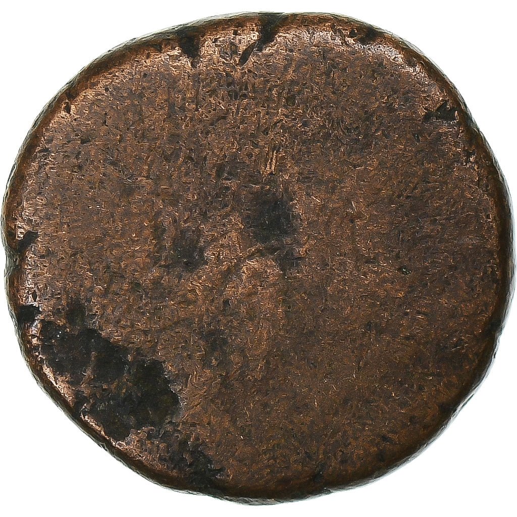 India francese, Louis XV, Doudou, n.d. (1715-1774), Pondicherry, Bronzo, B+