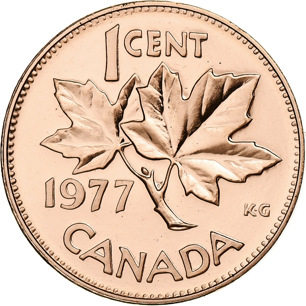 Canadá, Elizabeth II, Cent, 1977, Ottawa, Prueba, Bronce, FDC, KM:59.2