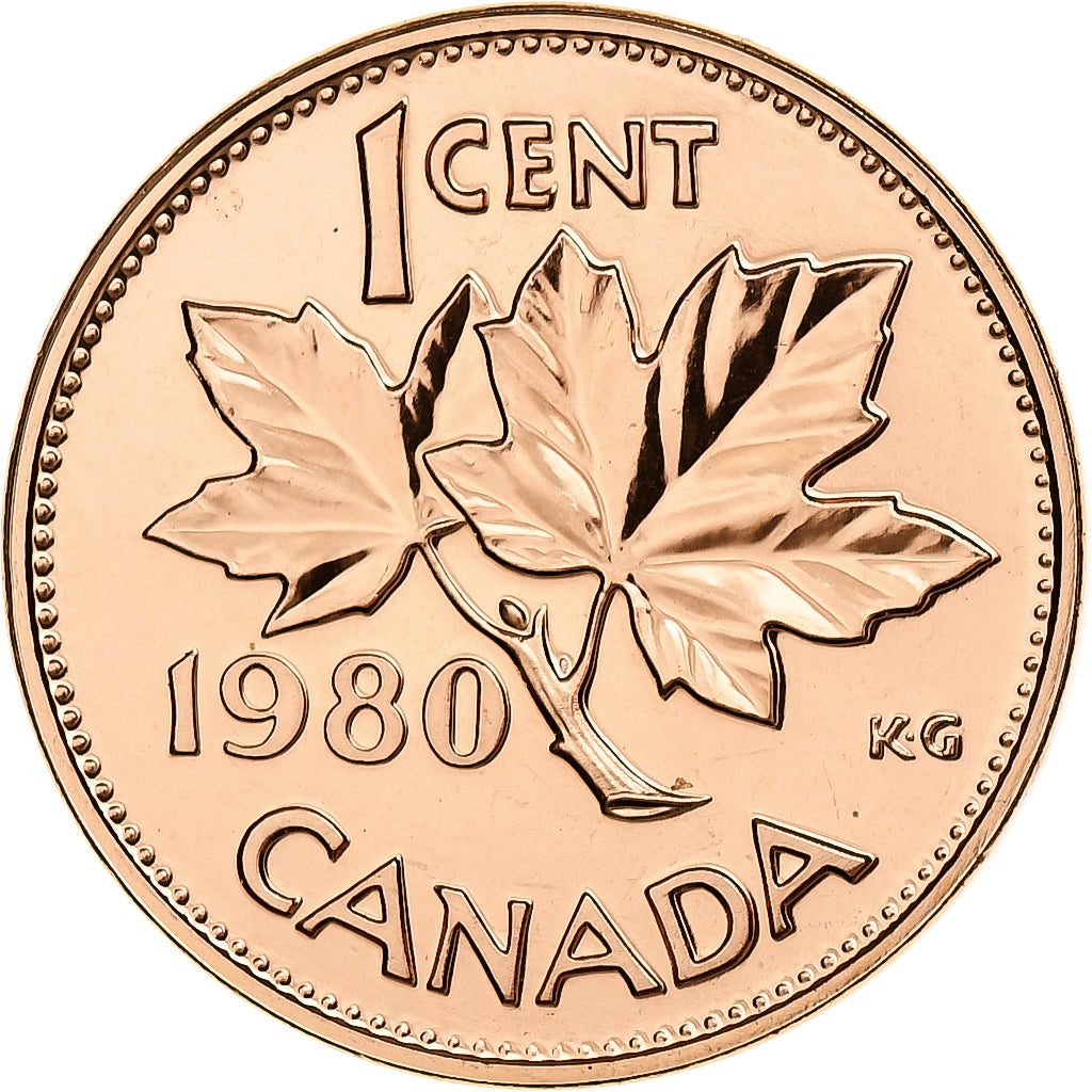 Canadá, Elizabeth II, Cent, 1980, Ottawa, Prueba, Bronce, FDC, KM:127
