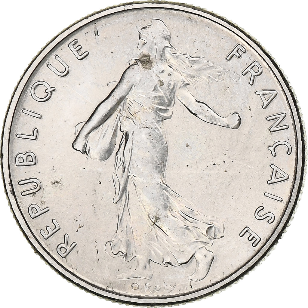 France, 1/2 Franc, Semeuse, 1966, Paris, Nickel, MS(65-70), Gadoury:429