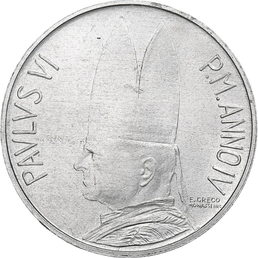 Vaticano, Paul VI, 5 Lire, 1966 - Anno IV, Rome, Alumínio, MS(64), KM:86