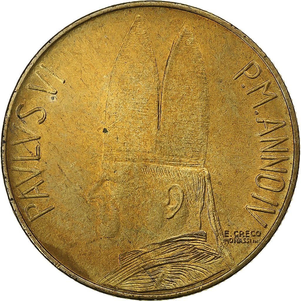 Vatican, Paul VI, 20 Lire, 1966 - Anno IV, Rome, Aluminum-Bronze, MS(64), KM:88