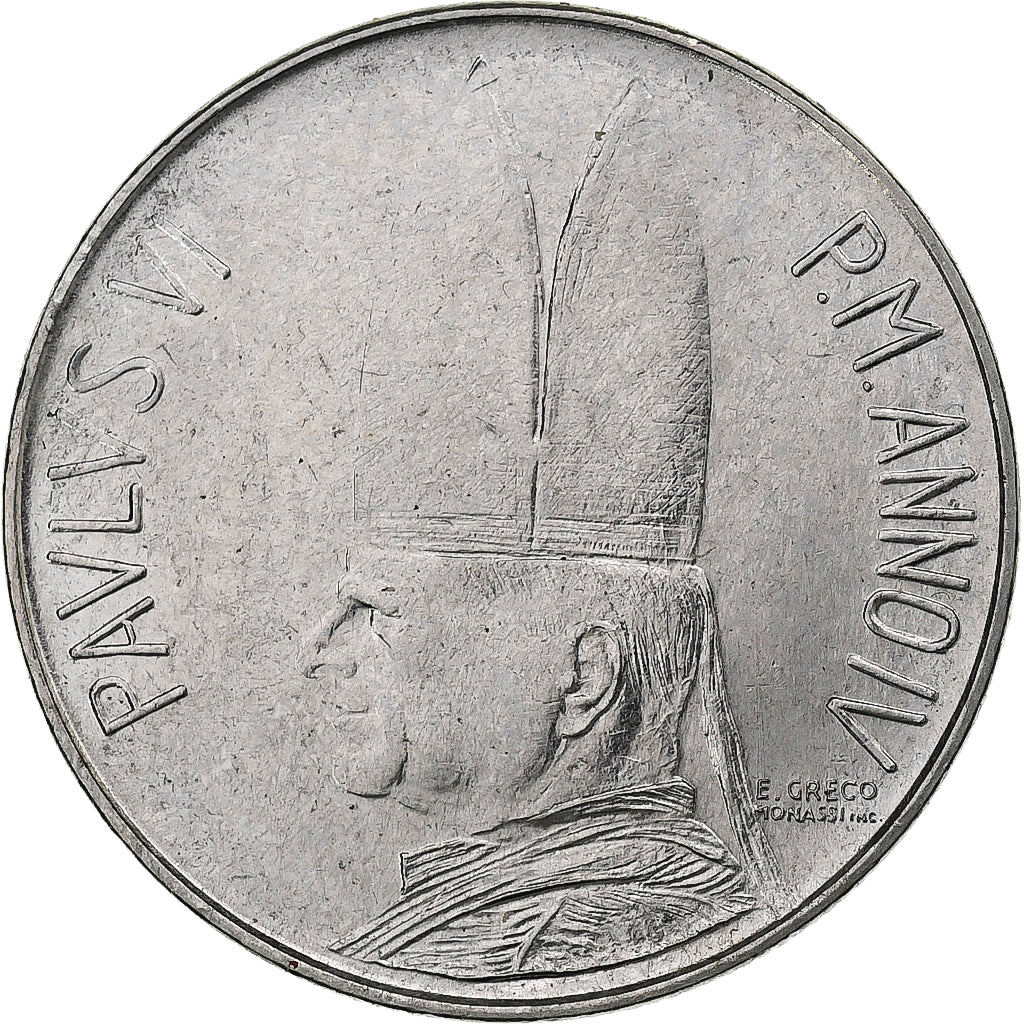 Vaticano, Paul VI, 100 Lire, 1966 - Anno IV, Rome, Aço Inoxidável, MS(64)