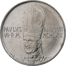 Vatican, Paul VI, 100 Lire, 1969 - Anno VII, Rome, Acier inoxydable, SPL+