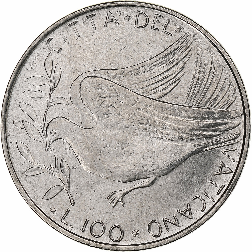 Vatican, Paul VI, 100 Lire, 1971 (Anno IX), Rome, Stainless Steel, MS(64)