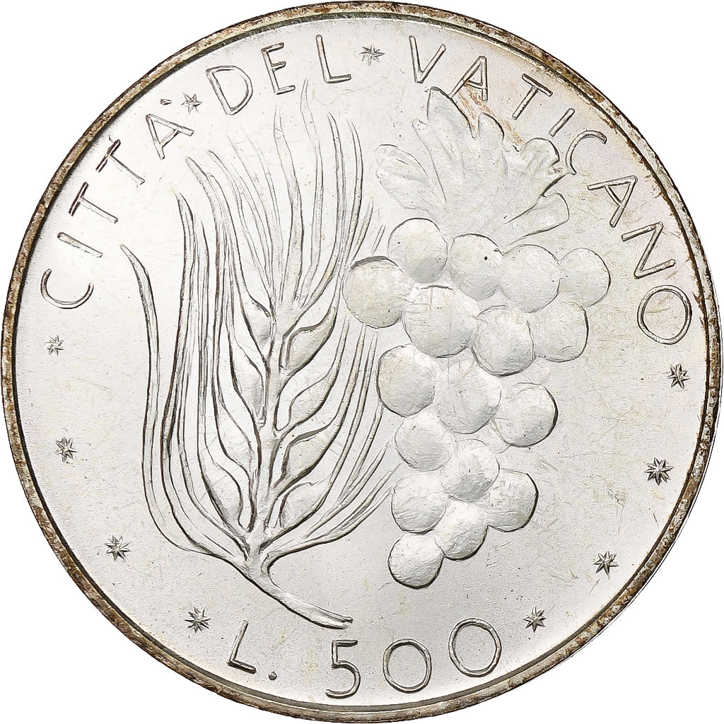 Vatican, Paul VI, 500 Lire, 1971 (Anno IX), Rome, Silver, MS(64), KM:123