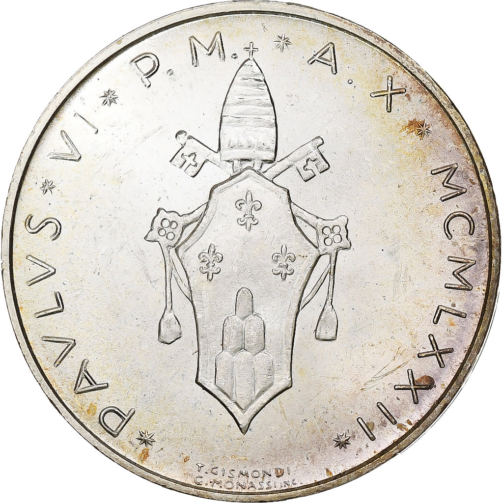 Vaticano, Paul VI, 500 Lire, 1972 (Anno X), Rome, Argento, SPL+, KM:123