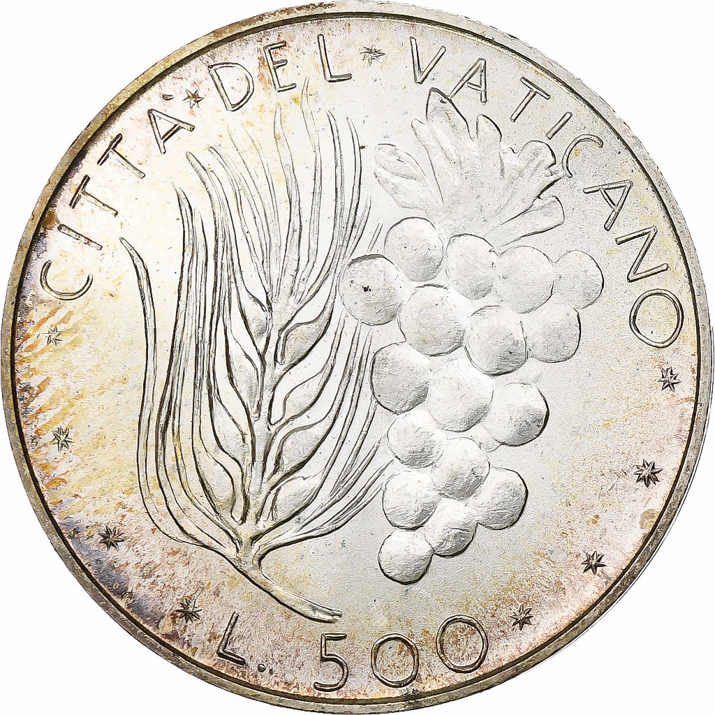 Vaticano, Paul VI, 500 Lire, 1972 (Anno X), Rome, Plata, SC+, KM:123