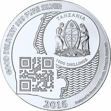 Zanzibar, 1000 Shillings, 1 Vera Silver Oz, 2015, Proof, Silver, MS(65-70)
