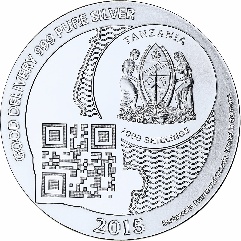 Zanzibar, 1000 Shillings, 1 Vera Silver Oz, 2015, PP, Silber, STGL