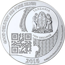 Zanzibar, 1000 Shillings, 1 Vera Silver Oz, 2015, Proof, Silver, MS(65-70)