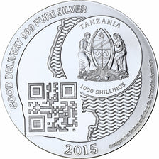 Zanzibar, 1000 Shillings, 1 Vera Silver Oz, 2015, Proof, Silver, MS(65-70)
