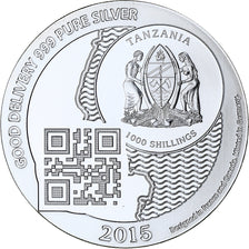 Zanzibar, 1000 Shillings, 1 Vera Silver Oz, 2015, Proof, Zilver, FDC