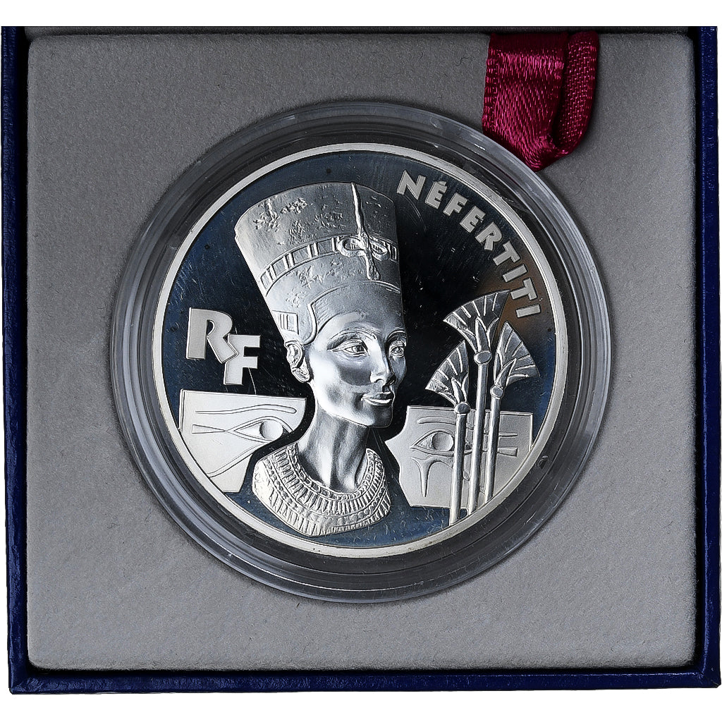 France, 10 Francs, Néfertiti, 1998, MDP, Silver, MS(65-70)