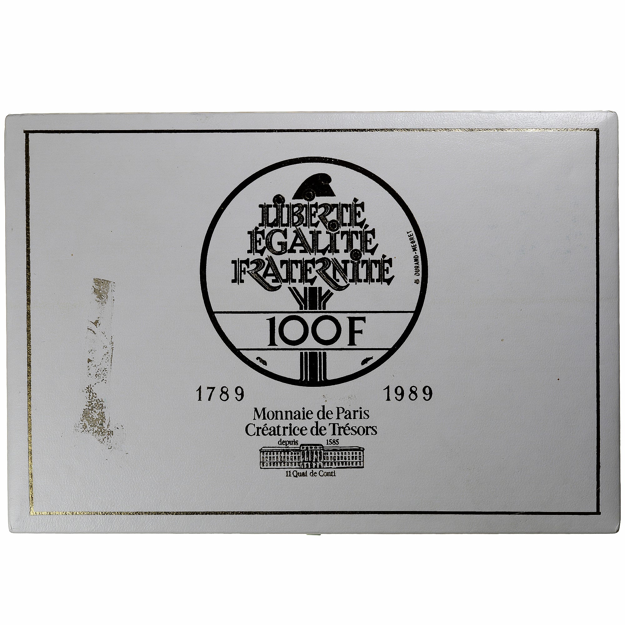 France, Coffret 4x 100frs, 1989, MDP, Proof, Silver, MS(65-70)