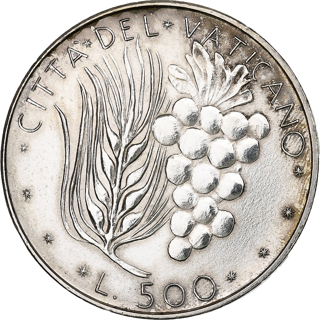 Vaticano, Paul VI, 500 Lire, 1973 (Anno XI), Rome, Argento, SPL+, KM:123