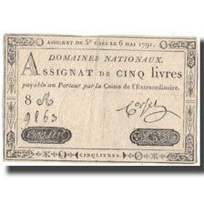 Frankreich, 5 Livres, 1791, 1791-05-06, S+, KM:A42, Lafaurie:137