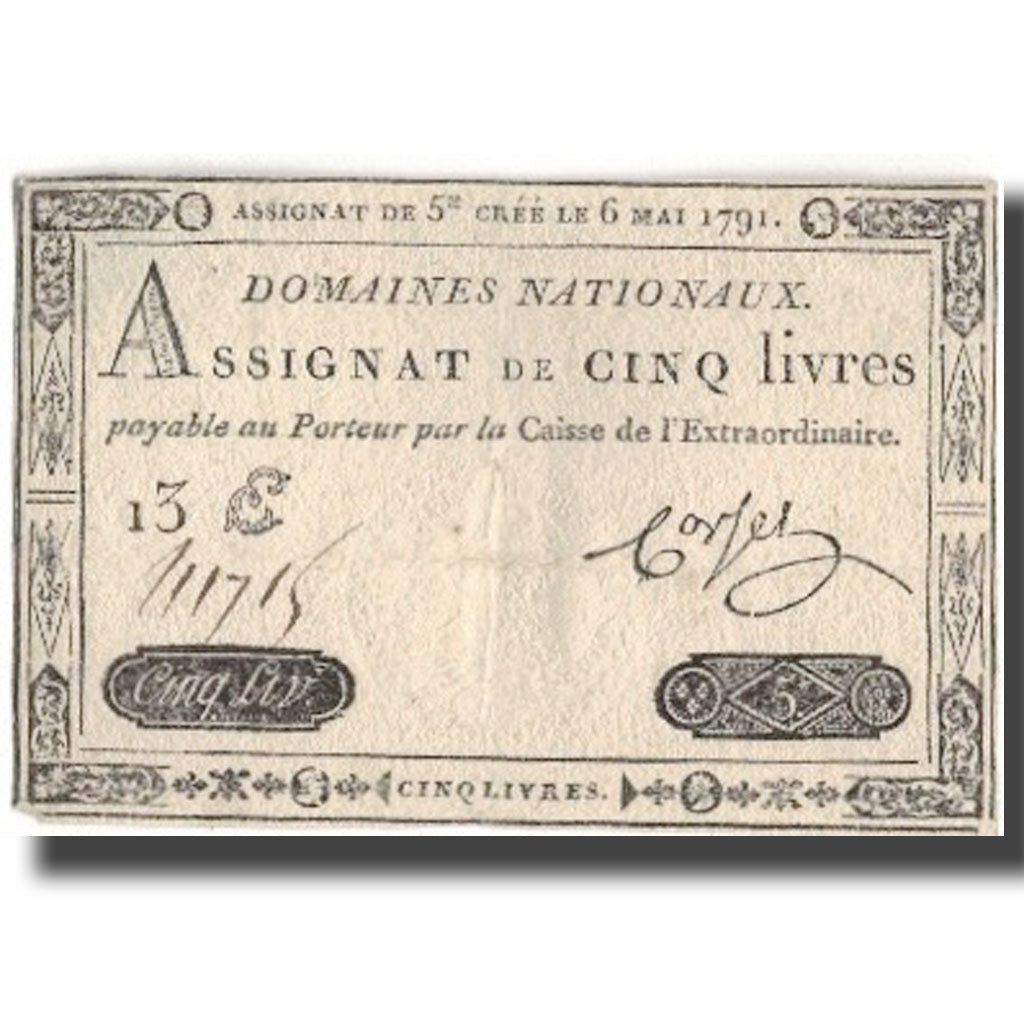 Francia, 5 Livres, 1791, 1791-05-06, BB, KM:A42, Lafaurie:137