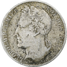Belgium, Leopold I, 1/2 Franc, 1844, Brussels, Silver, VF(20-25)