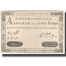 Francja, 5 Livres, 1791, 1791-11-01, UNC(60-62), KM:A50, Lafaurie:145