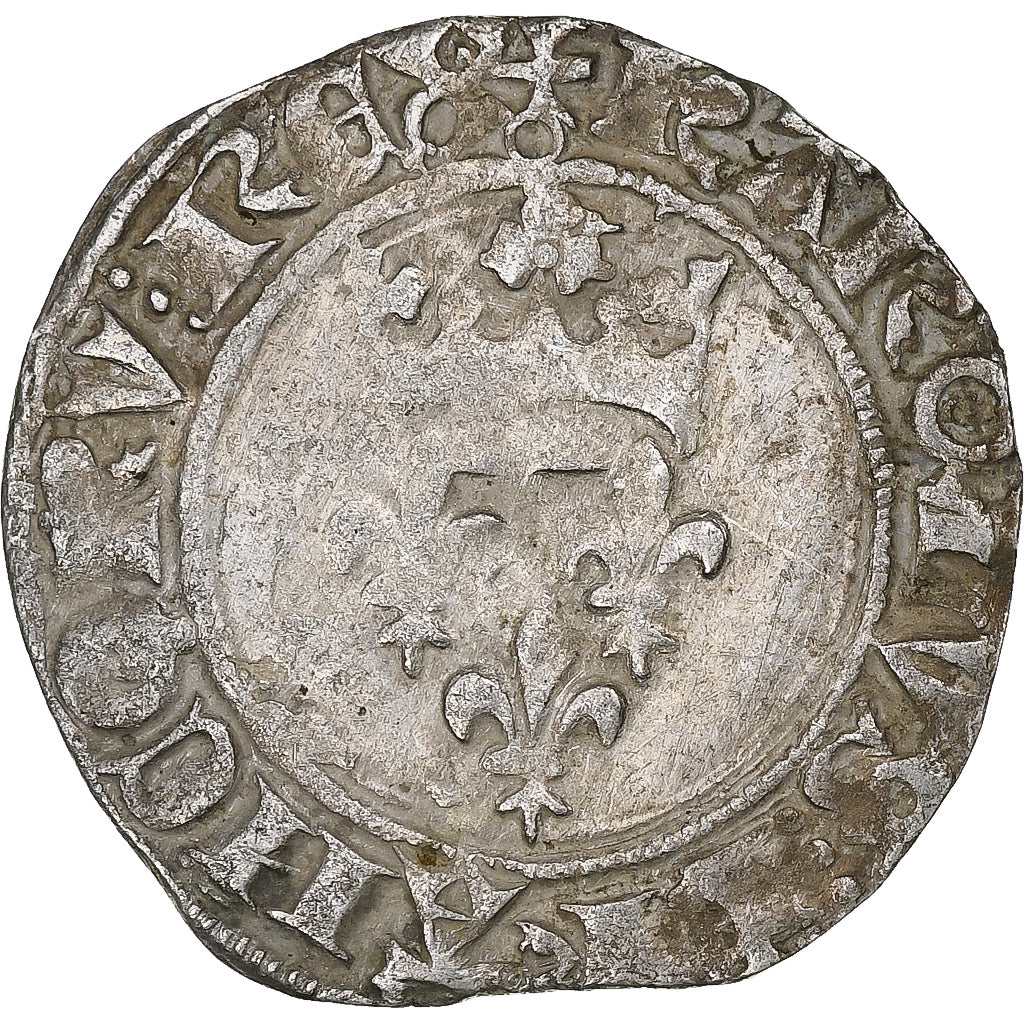 França, Charles VI, Florette, 1417-1422, Paris, Lingote, VF(30-35)